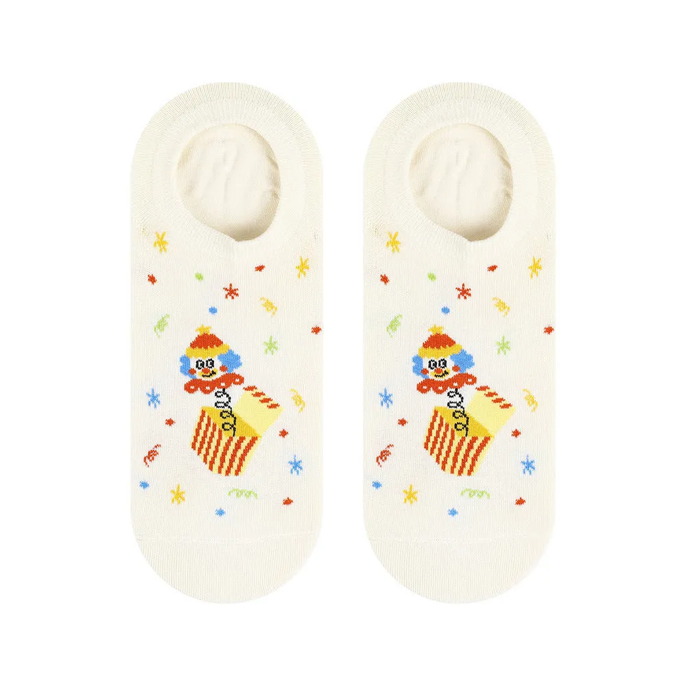 Beligogo Cartoon Clown Low Cut Boat Socks