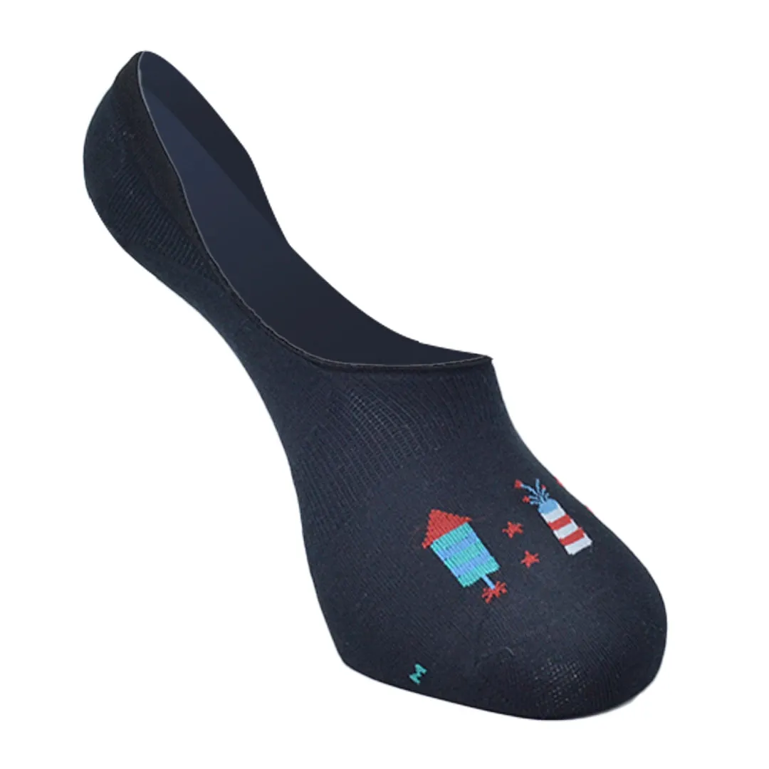 Black Fireworks - No Show Socks Bamboo Socks