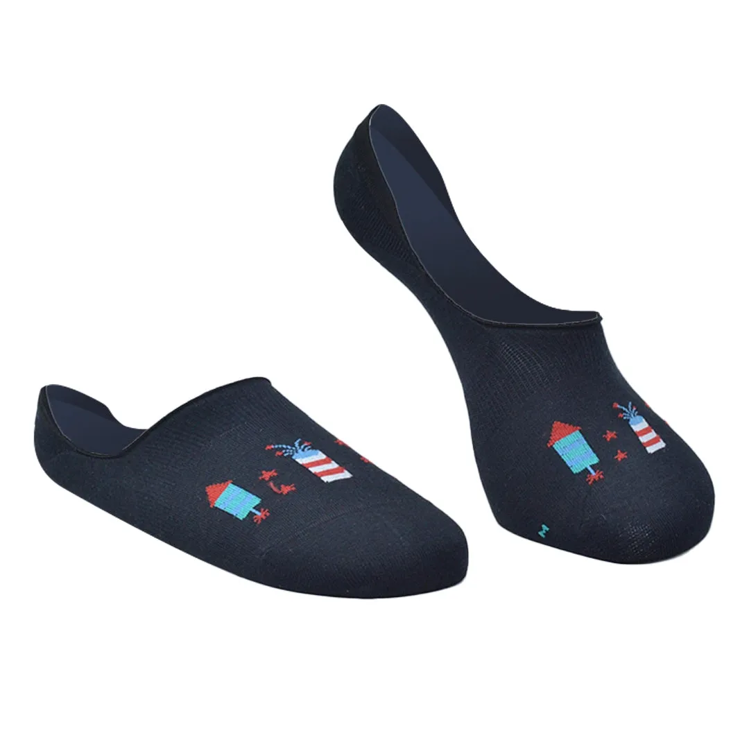 Black Fireworks - No Show Socks Bamboo Socks