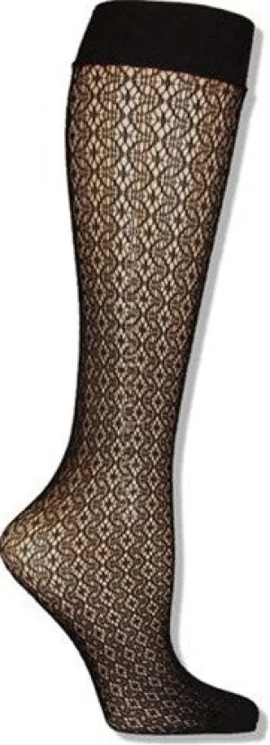 Black Florence Textured Knee High Trouser Socks (Women's)