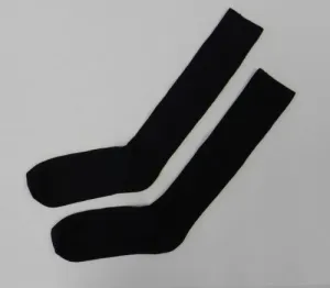 Black Military Nylon Dress Sock, (One Size -1 Pair