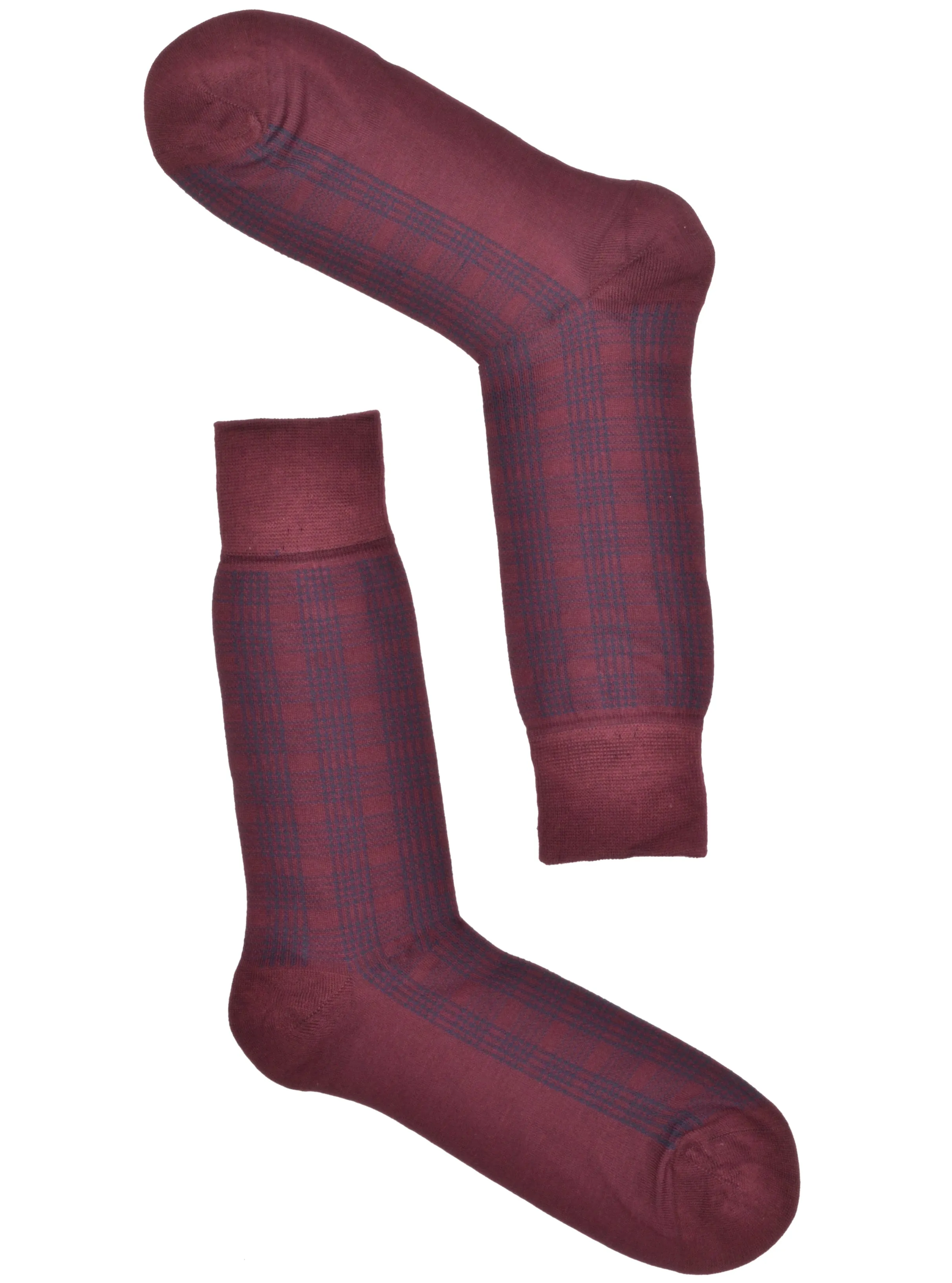 Burgundy - Navy Hatching