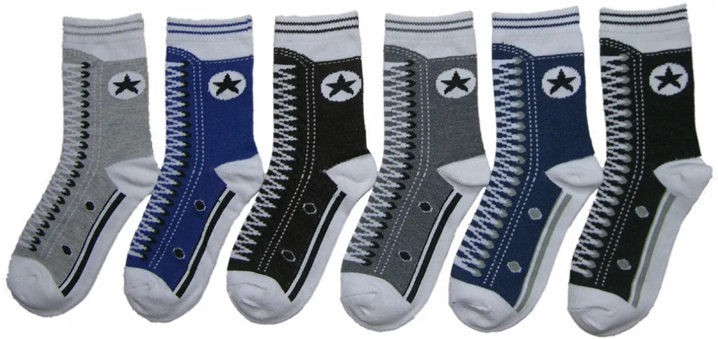 children's ankle socks - sneaker print - sizes 6-8 Case of 360