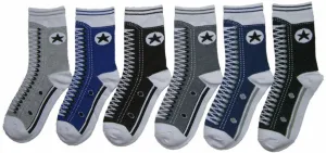 children's ankle socks - sneaker print - sizes 6-8 Case of 360