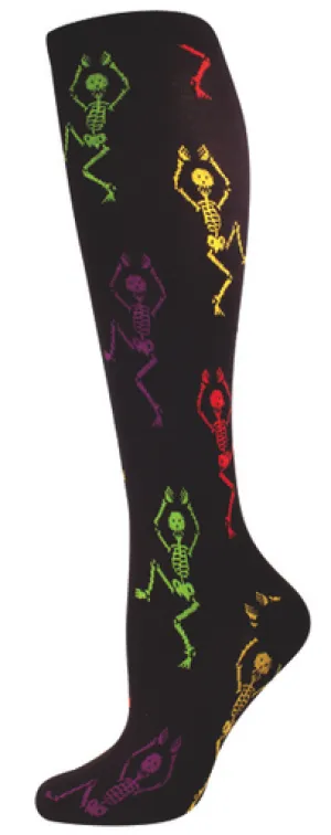 Dancing Skeleton Knee High Socks (Women's)
