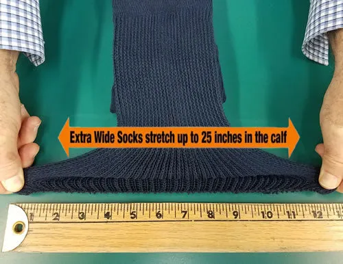 Extra Wide Diabetic Dress Socks