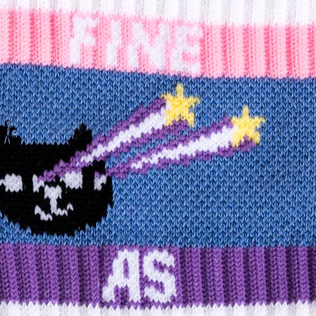 Feline Fine as Hell Unisex Athletic Crew Socks