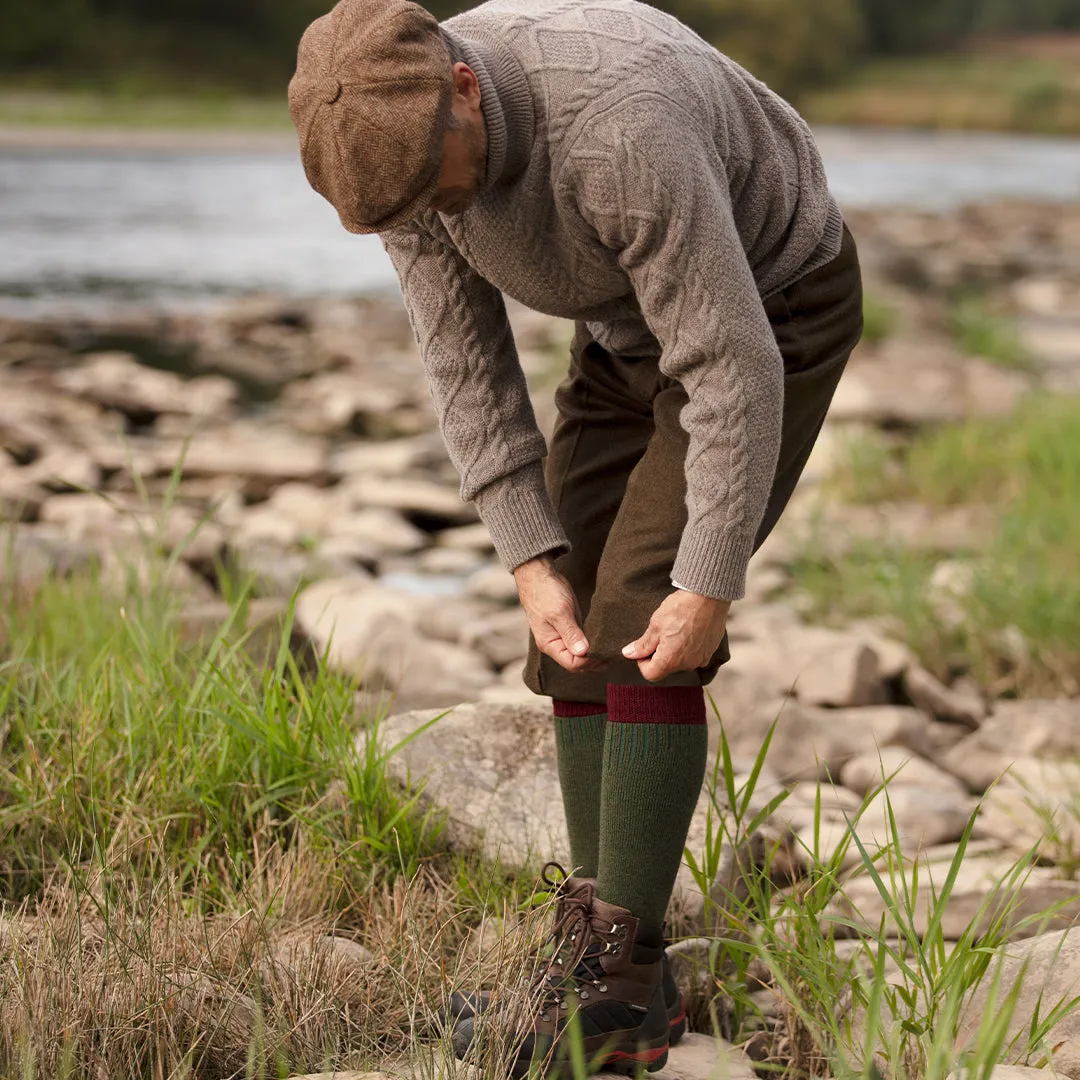Glenfield Knee High Sock - Spruce by House of Cheviot