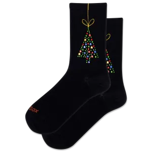 HOTSOX Women's Tree Ornament Crew Sock