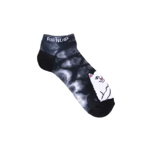 Lord Nermal Ankle Socks (Black Tie Dye)