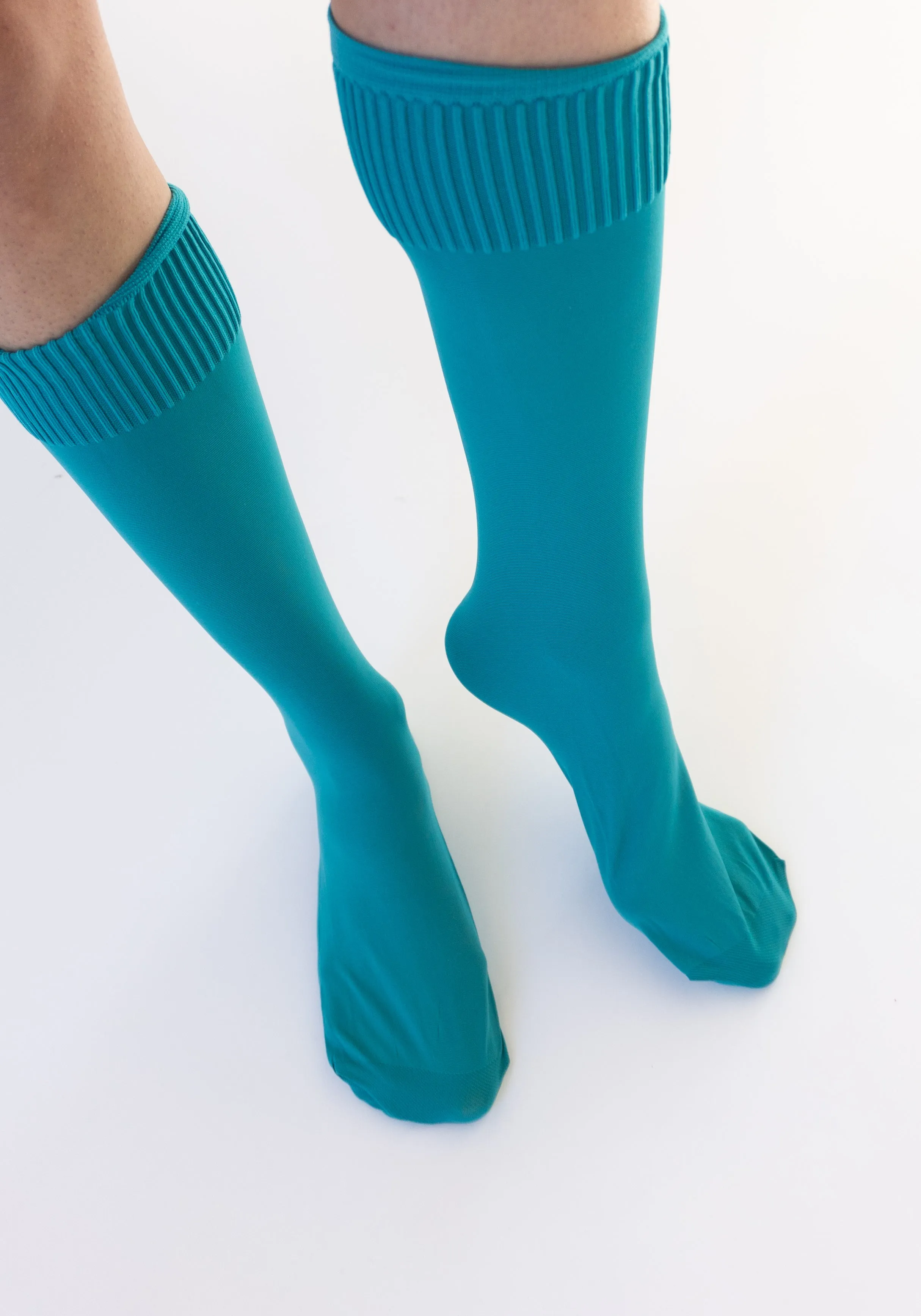 Lycra Knee High Socks in Tiffany