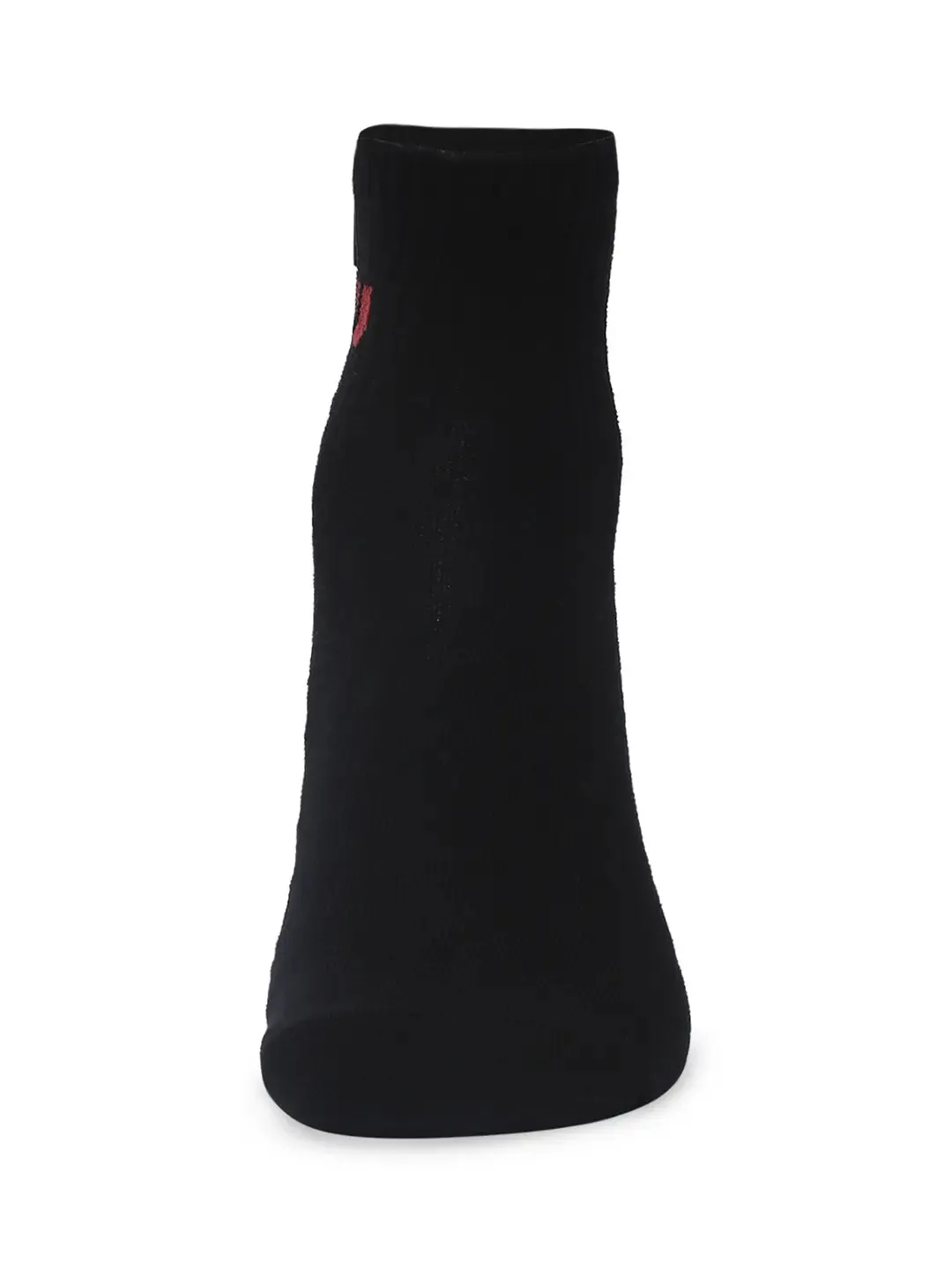 Men Grey Melange & Black Cotton Blend Ankle Length Socks - Pack Of 2 - Underjeans By Spykar