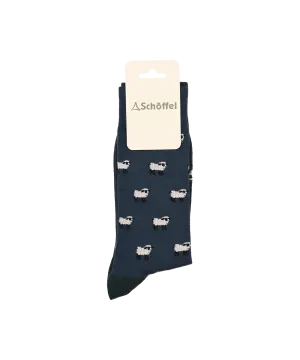 Men's Cotton Socks - Blue Sheep