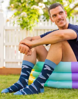 MENS JAWS BAMBOO SOCK - KING SIZE