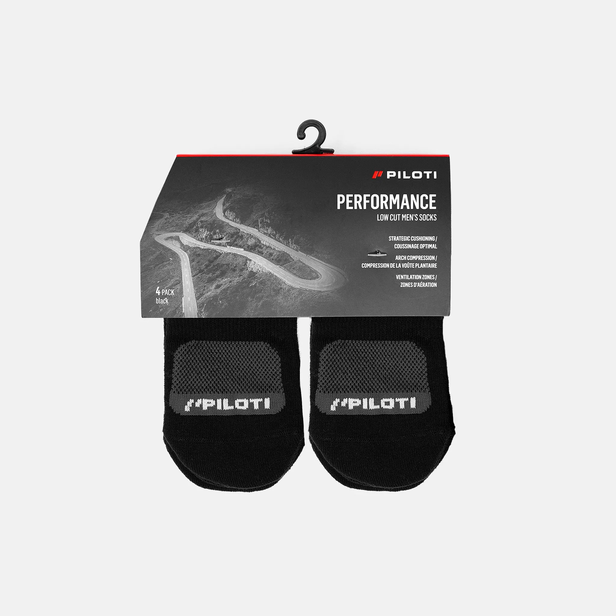 Men's Socks 4 Pack - Black