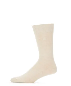 Merino Wool Blend Flat Knit Logo Socks