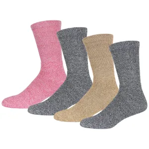 Merino Wool Socks, Warm Crew Thermal Socks For Winter, Men's and Women's Extreme Cold Weather Socks, Light Assorted Colors, Size 10-13