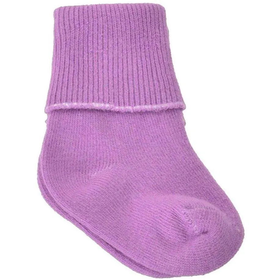 Newborn Unisex Booties, Combed Cotton Turn-Cuff Socks, Ultra Soft Infant Socks