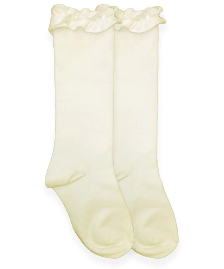 Ruffle knee high sock 1658
