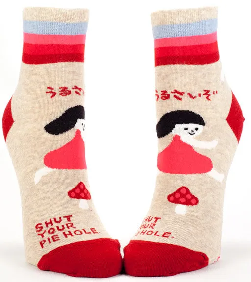 Shut Your Pie Hole Shortie Socks (Women's)