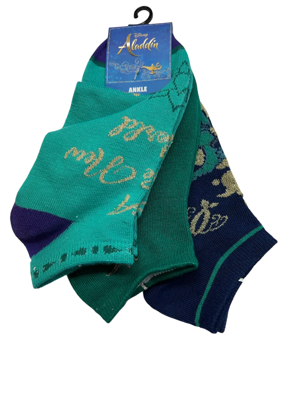 Socks Aladdin 3pk Ankle Size 5-10