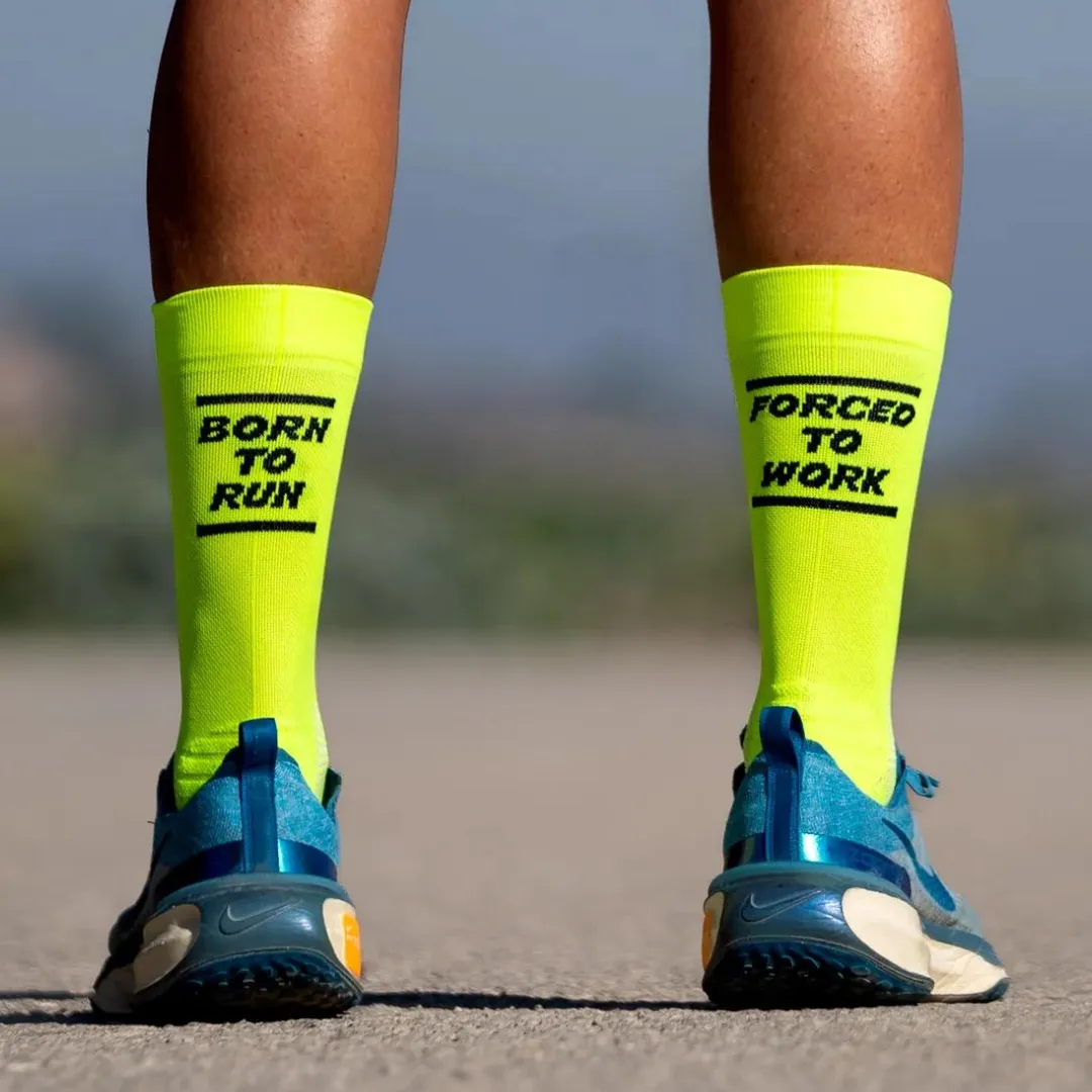 Sporcks - Running Sock - Born To Run Yellow