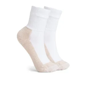 Stride Lite Copper Quarter Crew Sock (Unisex) - White