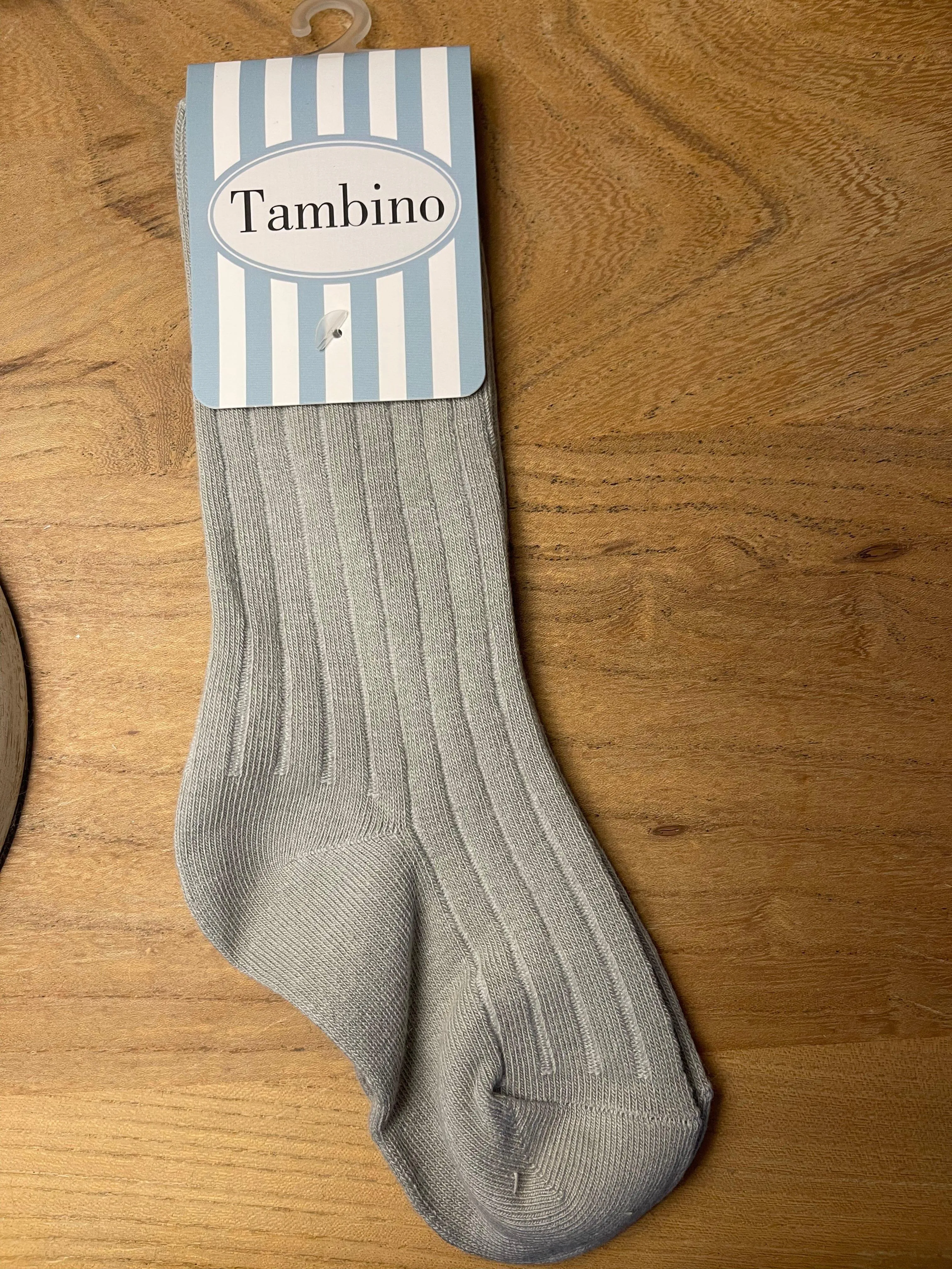 Tambino Ribbed Socks - Boys Light Grey Socks