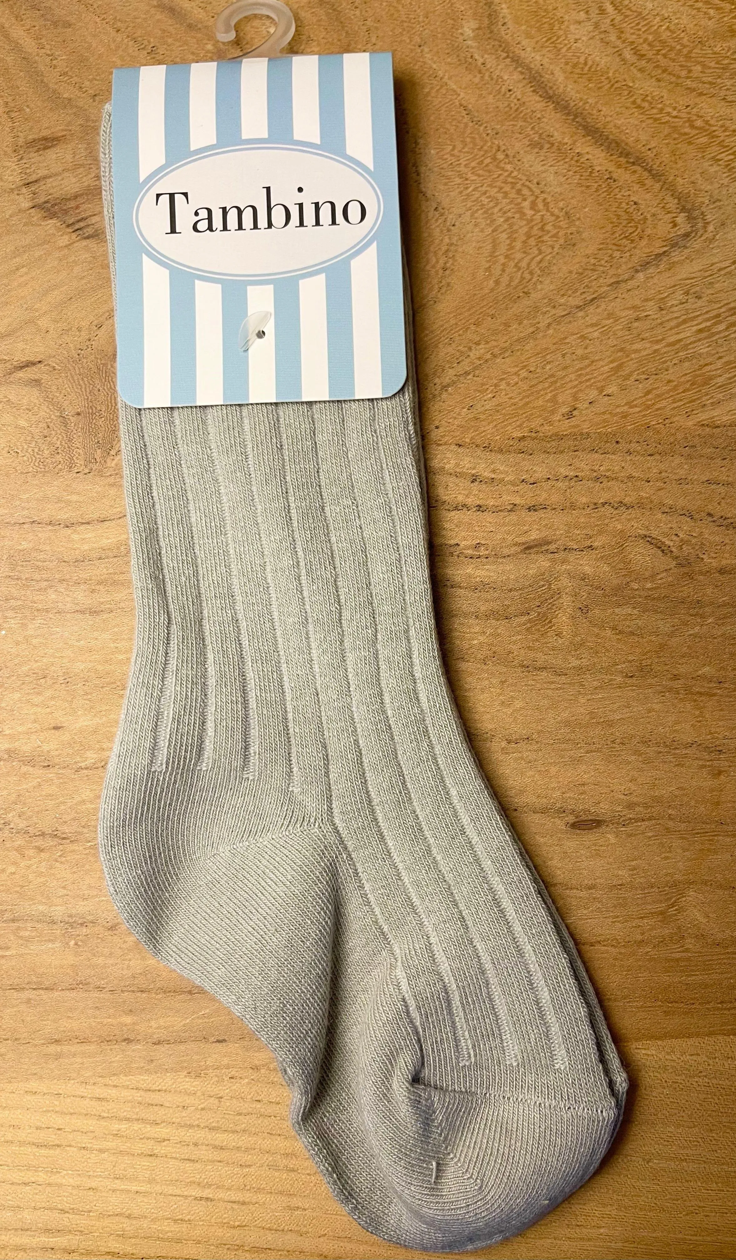 Tambino Ribbed Socks - Boys Light Grey Socks