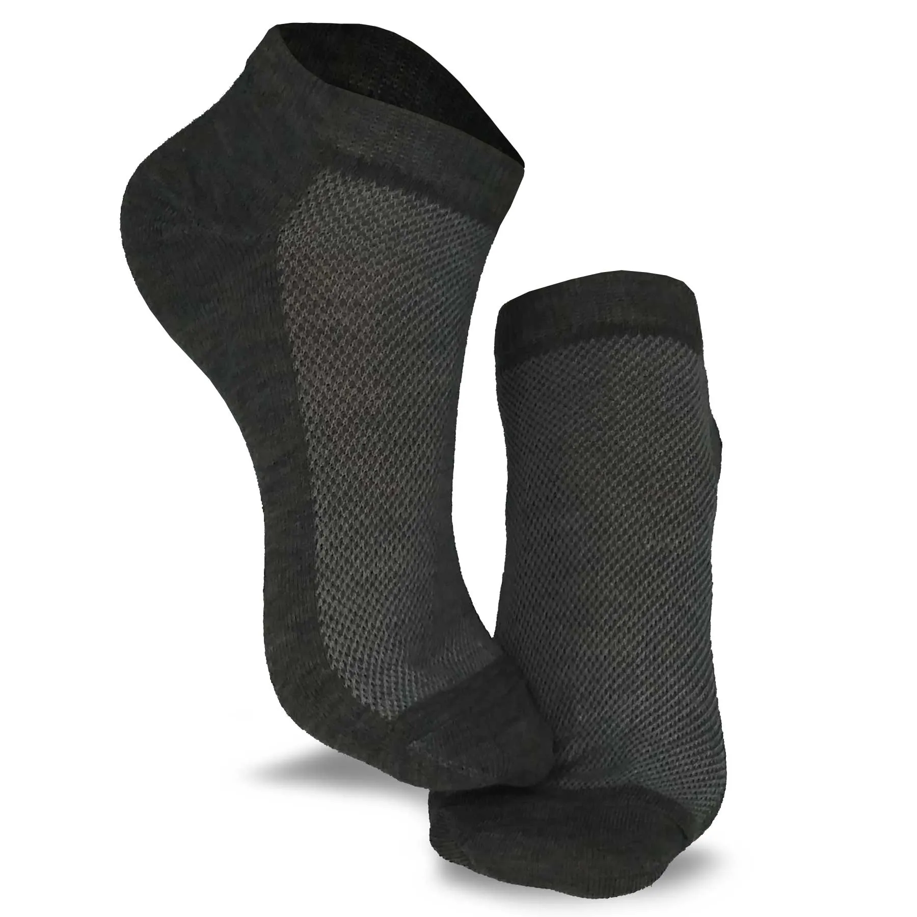 TeeHee Socks Women's Casual Polyester No Show White/Black 12-Pack (10051)
