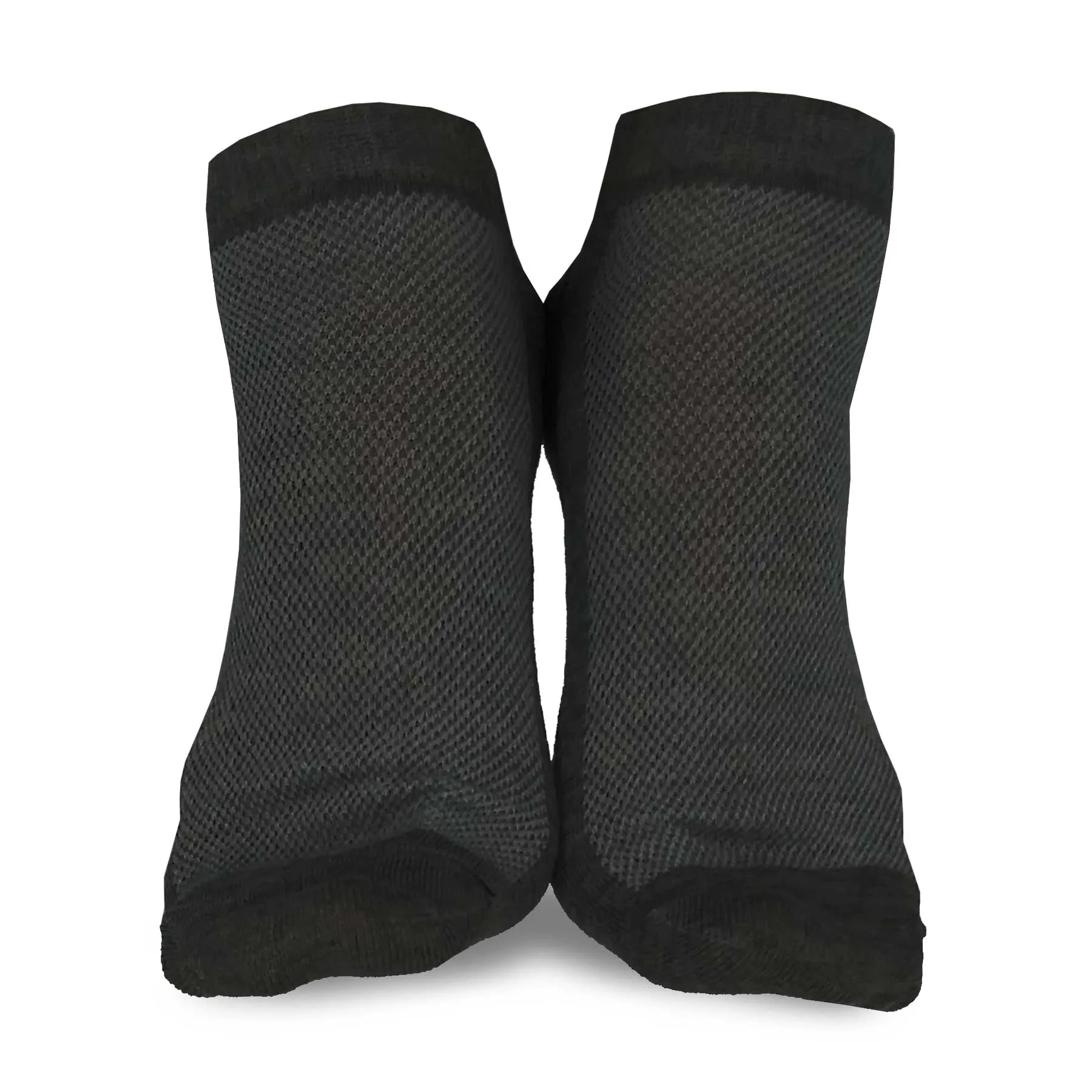 TeeHee Socks Women's Casual Polyester No Show White/Black 12-Pack (10051)