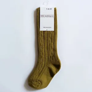 The Little Stocking Co - Knee High Socks - Bright Olive