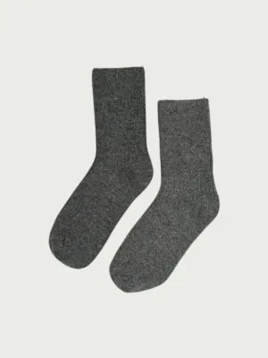 Tibetan Wool Sock, Grey