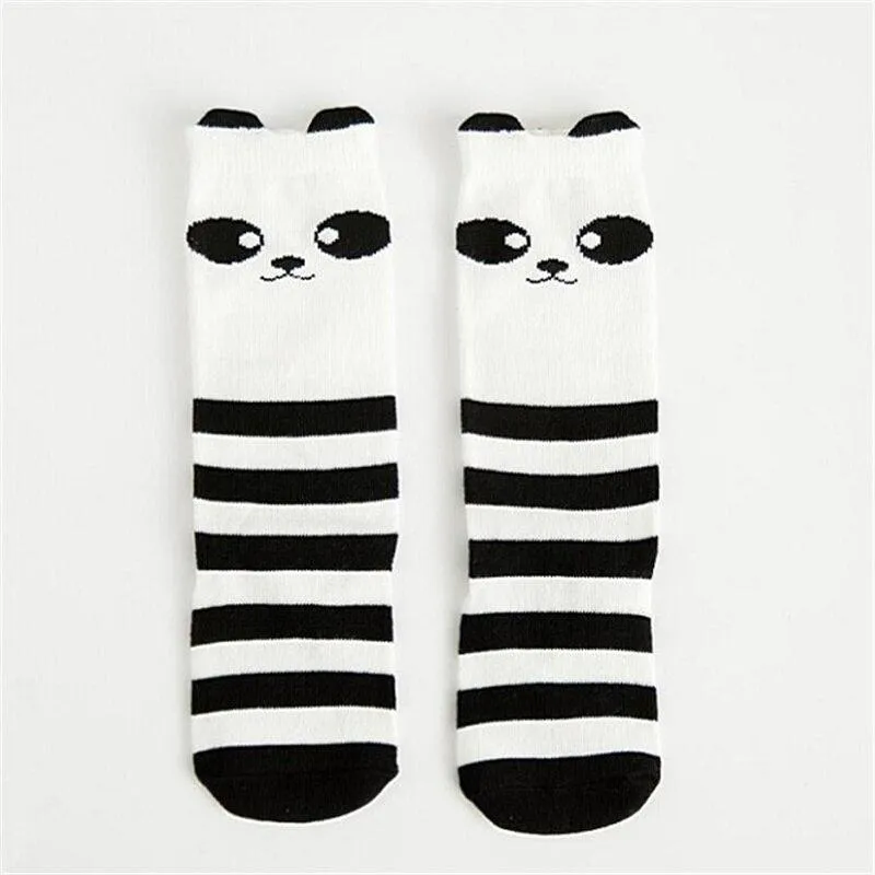 Unisex Baby Knee High Animal Cartoon Soft Cotton Socks