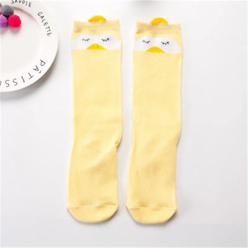 Unisex Baby Knee High Animal Cartoon Soft Cotton Socks