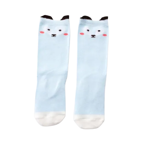 Unisex Baby Knee High Animal Cartoon Soft Cotton Socks