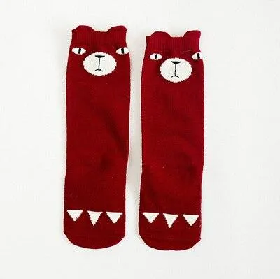 Unisex Baby Knee High Animal Cartoon Soft Cotton Socks