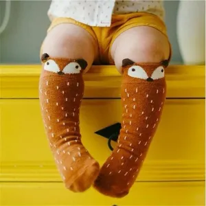 Unisex Baby Knee High Animal Cartoon Soft Cotton Socks