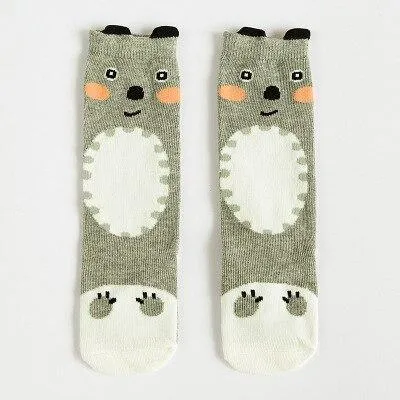 Unisex Baby Knee High Animal Cartoon Soft Cotton Socks