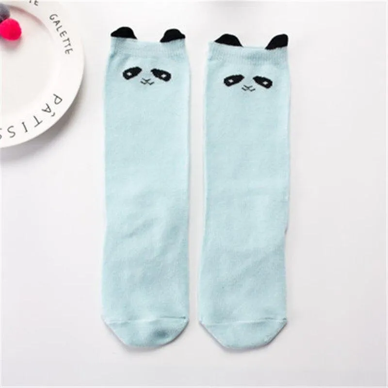 Unisex Baby Knee High Animal Cartoon Soft Cotton Socks