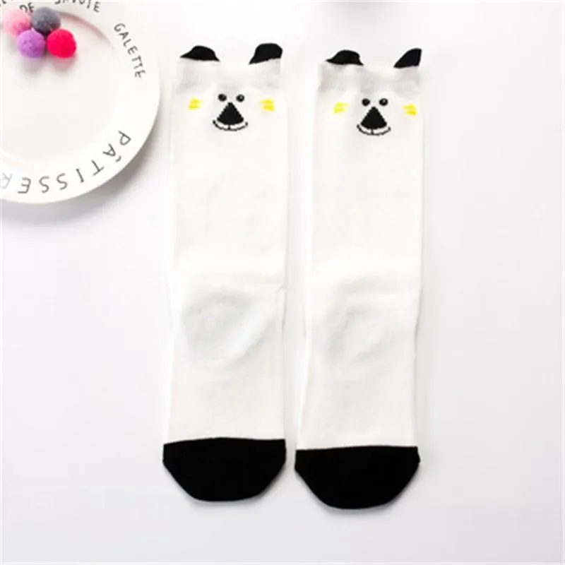 Unisex Baby Knee High Animal Cartoon Soft Cotton Socks